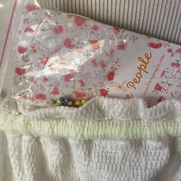 Free People No More Tiers Embroidered Beaded Boho Tube Top Sz XS New With Tags - Picture 8 of 13